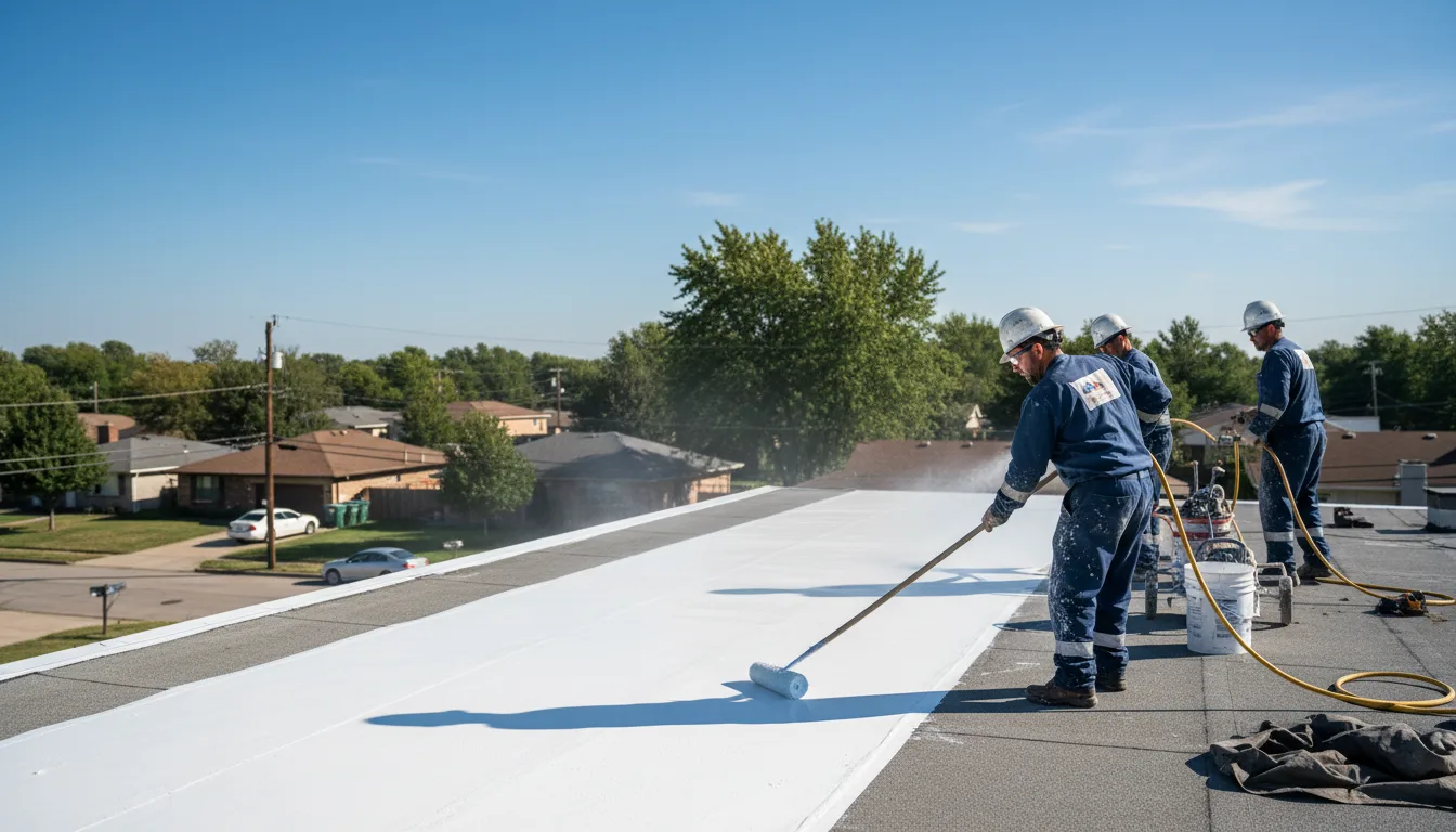 Commercial roof coating in Golden Eagle, IL near me